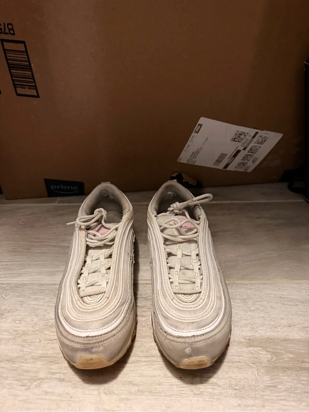 Nike Air Max 97 in Beige and Baby Pink